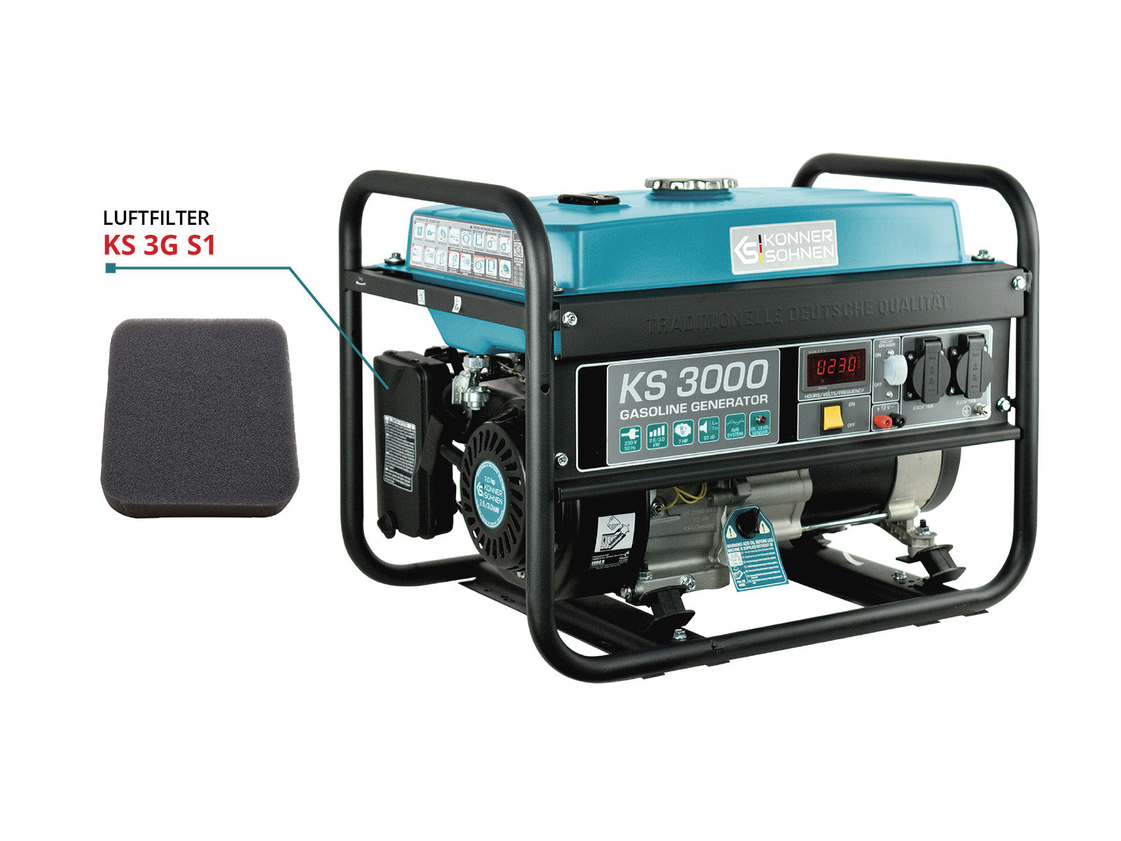 Könner & Söhnen K&S BASIC KS 3G S1 filtre à air KS 2900 KS 3000
