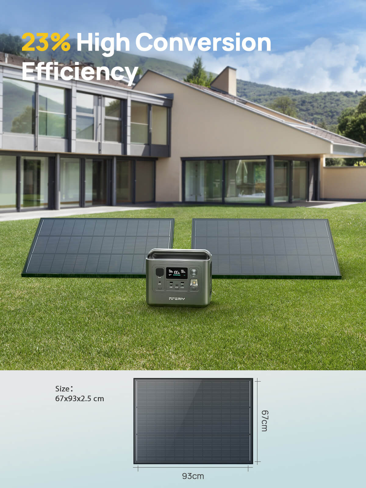 AFERIY AF-SG120 panneau solaire rigide 120W IP68