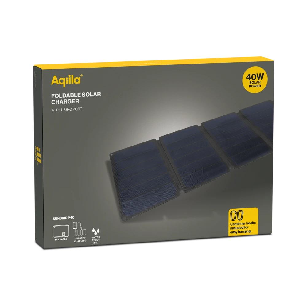 POWERTEC 40W chargeur solaire portable pliable SunPower USB-C