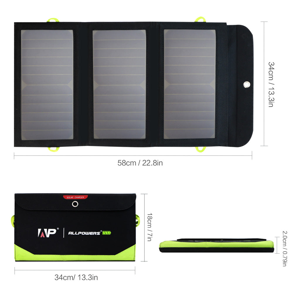 ALLPOWERS SP002 panneau solaire mobile 5V 21W batterie 10000mAh