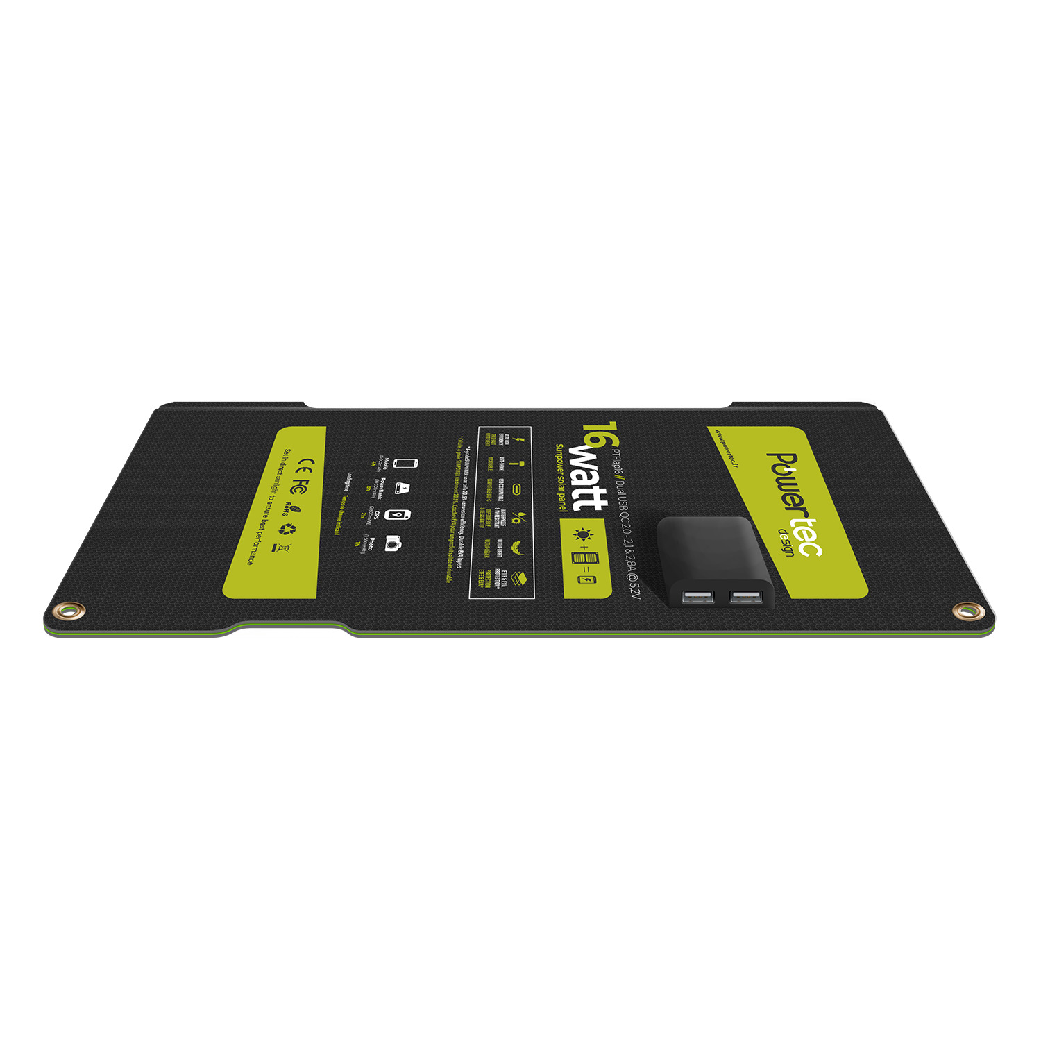 POWERTEC PC Light 16 kit chargeur solaire 16W + 20000mAh